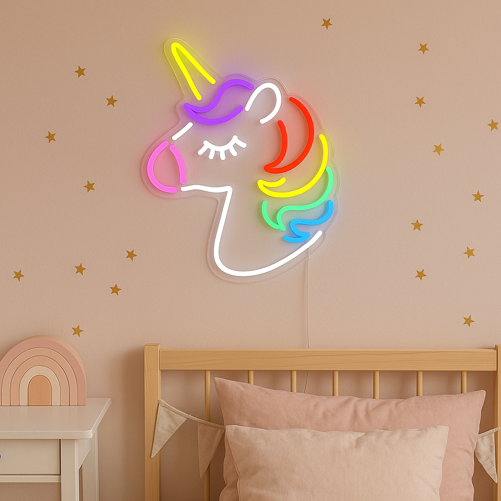 Unicorn Neon Væglampe