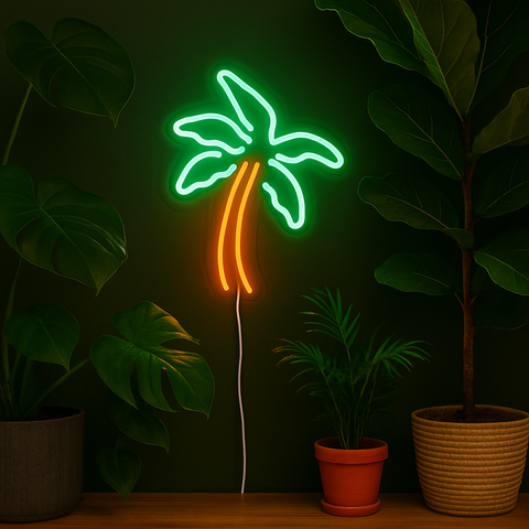 Palm Tree Neon Væglampe