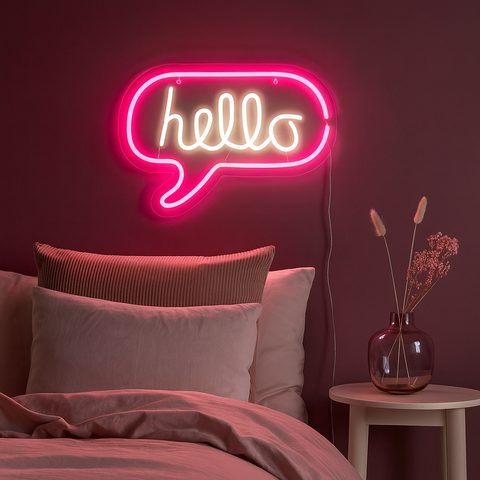 Hello Neon Væglampe