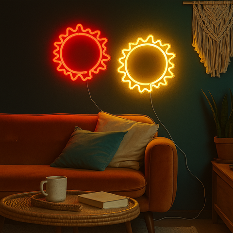 Soleil Neon Væglampe Rød