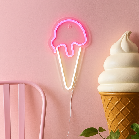 Ice Cream Neon Væglampe