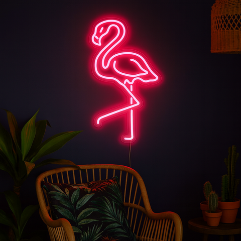 Flamingo Neon Væglampe
