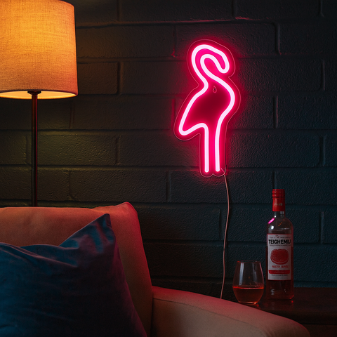Flamingo Neon Væglampe