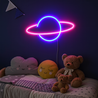 Saturn Væglampe Neon Pink/Blå