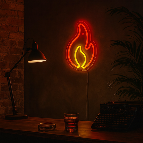 Fire Neon Væglampe