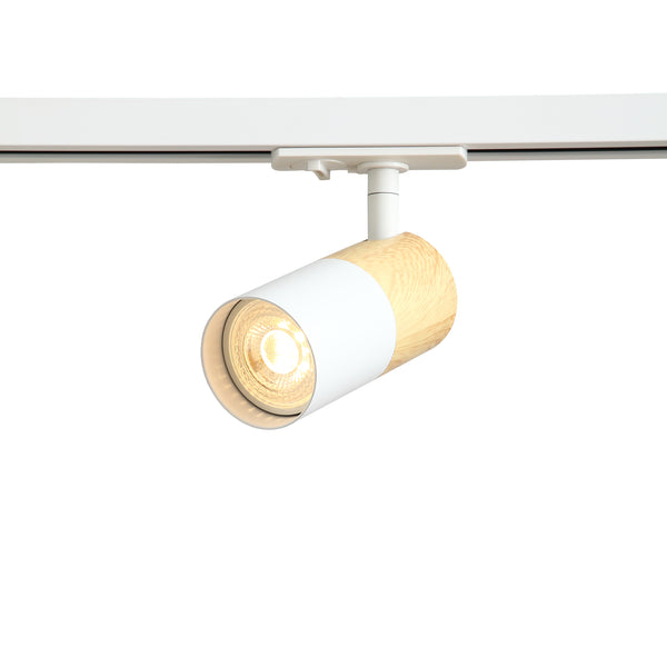 Noda Skinnespot GU10 Hvid/Træ