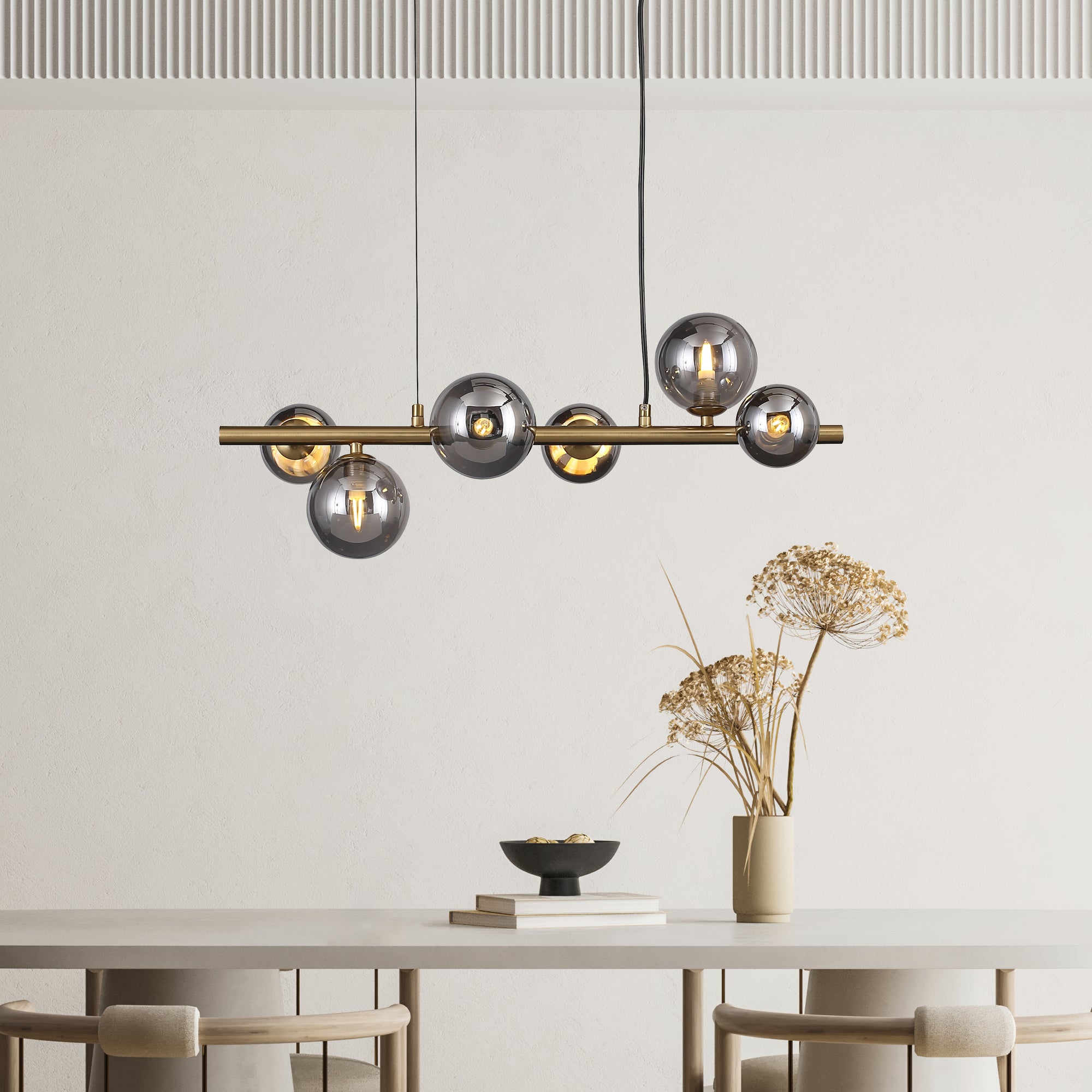 Valencia Langbordspendel 63cm Messing/Smoke-Nordic Seasons-OutletLamper.dk