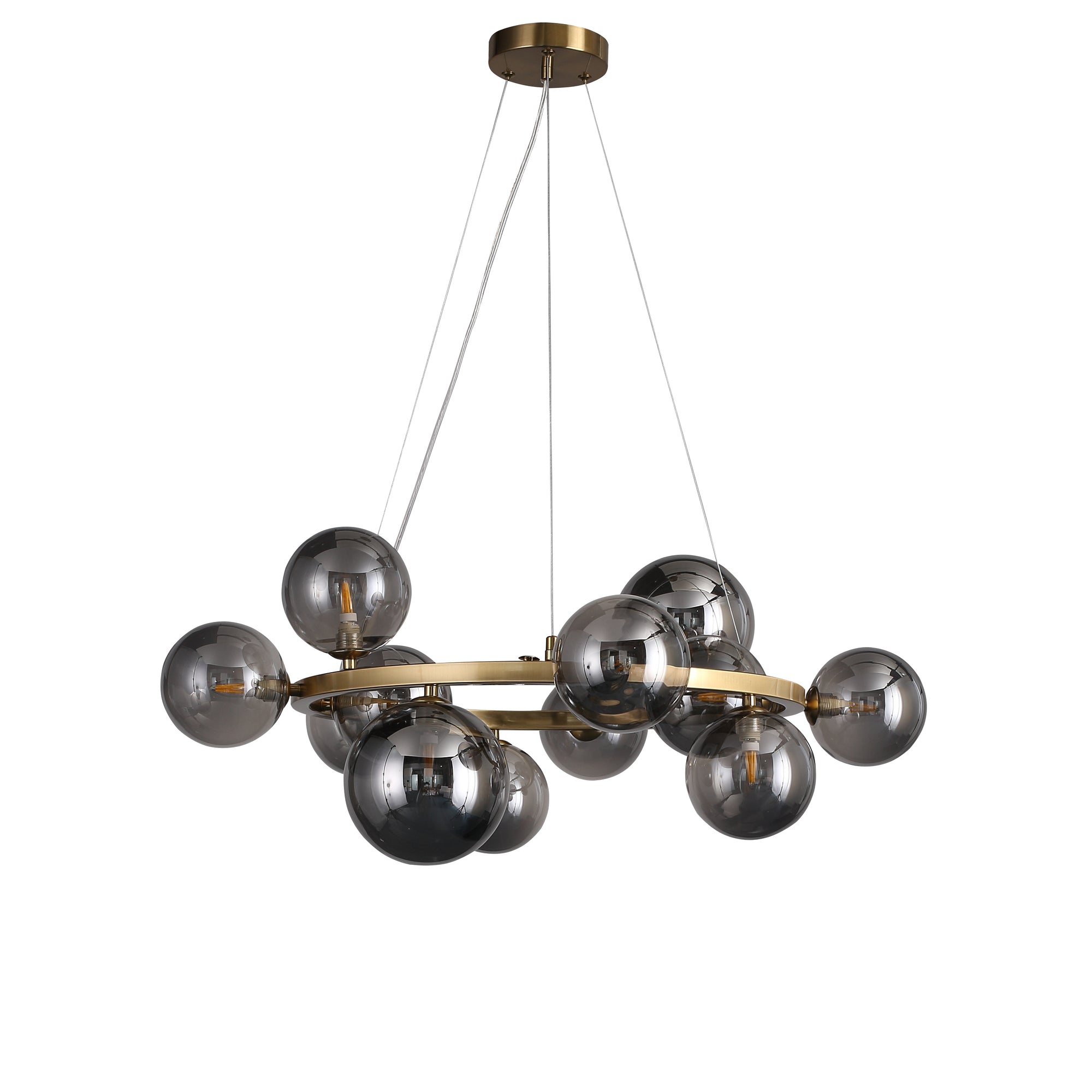 Valencia Lysekrone Messing/Smoke-Nordic Seasons-OutletLamper.dk