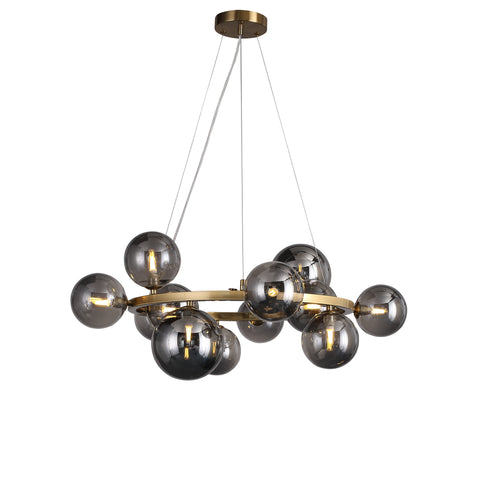 Valencia Lysekrone Messing/Smoke