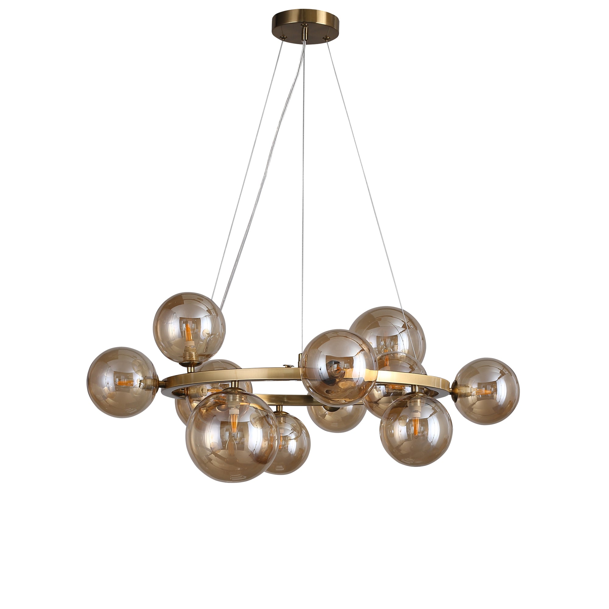 Valencia Lysekrone Messing/Amber-Nordic Seasons-OutletLamper.dk