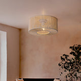 Braided Loftlampe Ø46 Raw White-Nordic Seasons-OutletLamper.dk