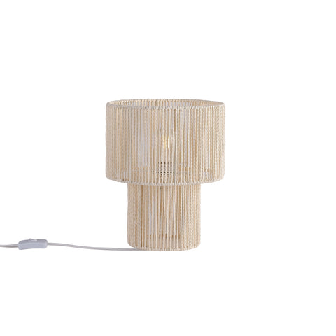 Braided Bordlampe Raw White