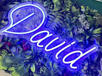 Neon Navneskilt Blå-Lightish-OutletLamper.dk