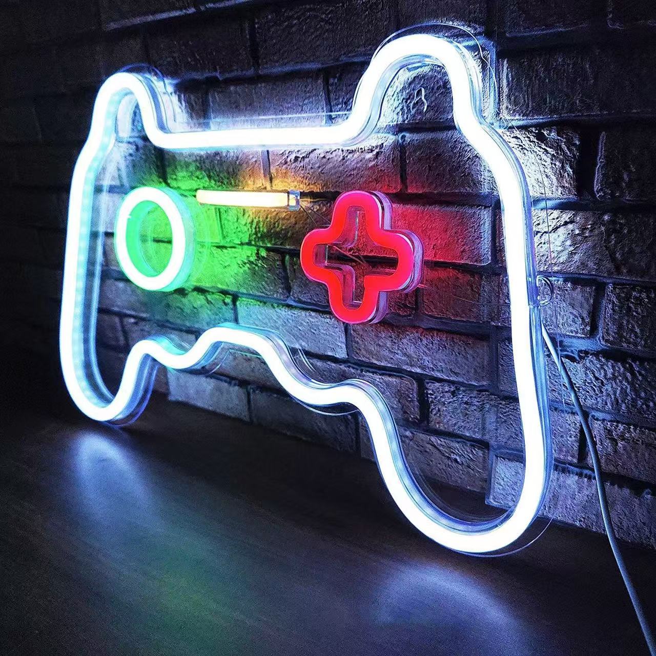 Joystick Neon Væglampe Hvid-Lightish-OutletLamper.dk