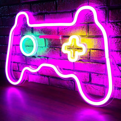 Joystick Neonskilt Pink