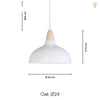 Oak Pendel Ø24 Petroleum