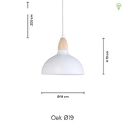 Oak Pendel Ø19 Lyst Træ - TEST VARIANT - Nude