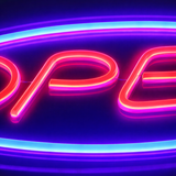 Open Neon Væglampe