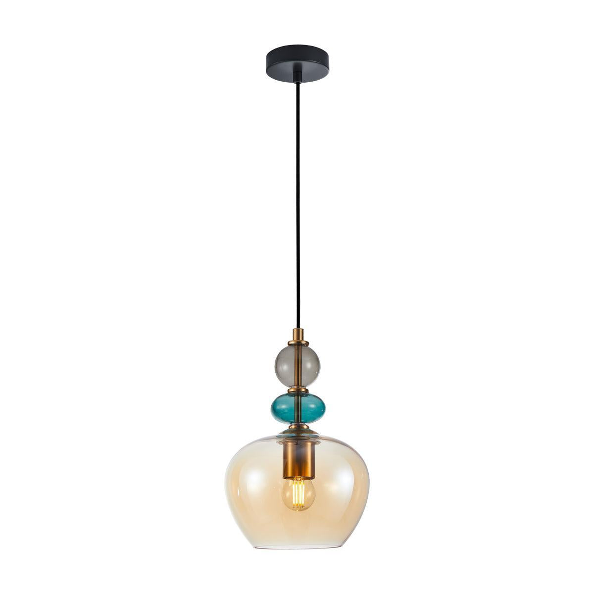Busco Round Pendel Amber-ITALUX-OutletLamper.dk