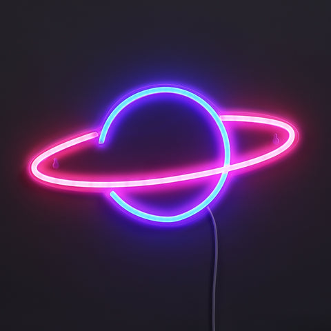 Saturn Væglampe Neon Pink/Blå