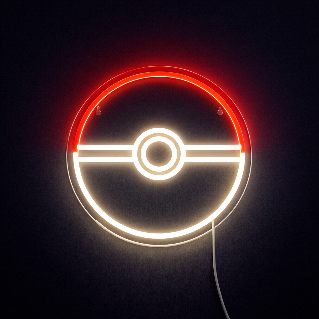 Pokéball Neon Væglampe