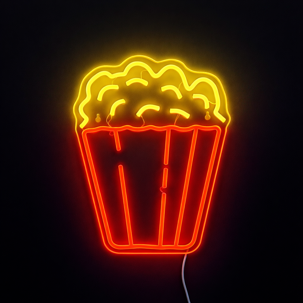 Popcorn Neon Væglampe