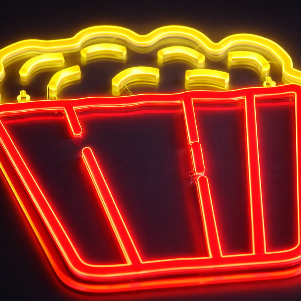 Popcorn Neon Væglampe