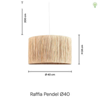 Raffia Pendel Ø40