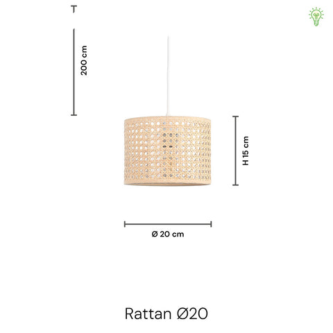 Rattan Pendel Ø20