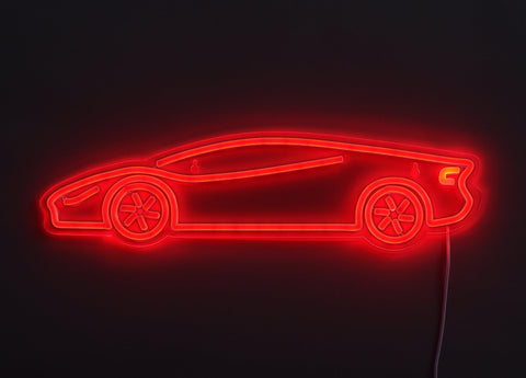 Sports Car Neon Væglampe