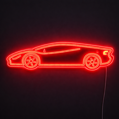 Sports Car Neon Væglampe