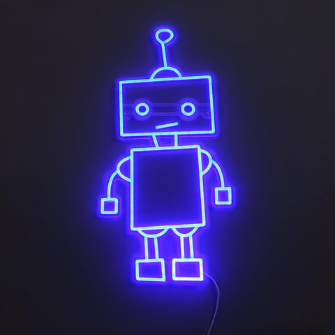 Robot Neon Væglampe Blå