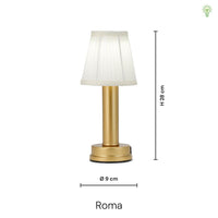 Roma LED Trådløs Bordlampe Messing