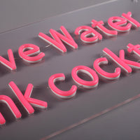 Save Water Drink Cocktails Neon Væglampe-Lightish-OutletLamper.dk