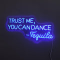 Trust Me You Can Dance Neon Væglampe Blå