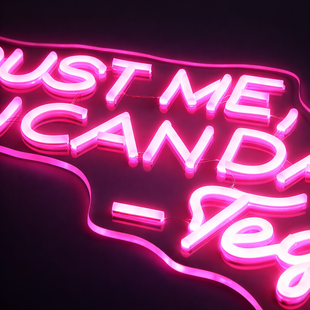 Trust Me You Can Dance Neon Væglampe Lyserød
