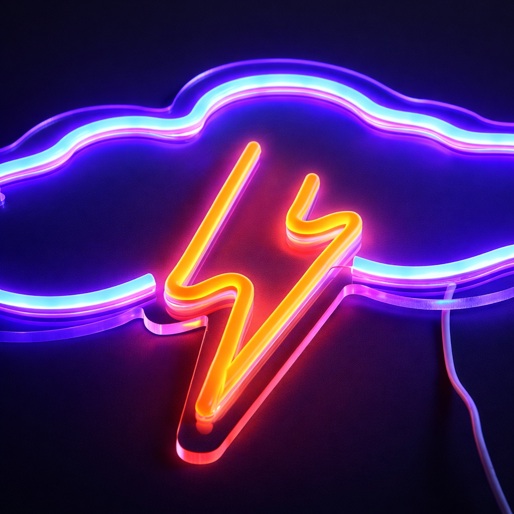 Thunder Cloud Neon Væglampe