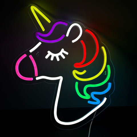 Unicorn Neon Væglampe