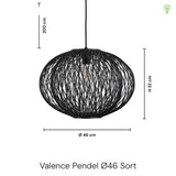 Valence Pendel Ø46 Sort-Nordic Seasons-OutletLamper.dk