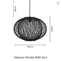 Valence Pendel Ø46 Sort-Nordic Seasons-OutletLamper.dk