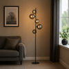 Valencia Gulvlampe Titanium/Smoke