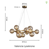Valencia Lysekrone Messing/Amber