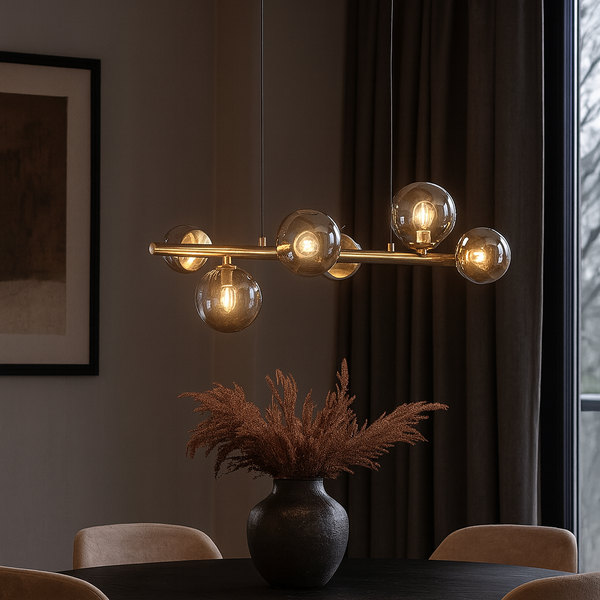 Valencia Langbordspendel 63cm Messing/Smoke