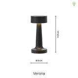 Verona LED Trådløs Bordlampe Kobber