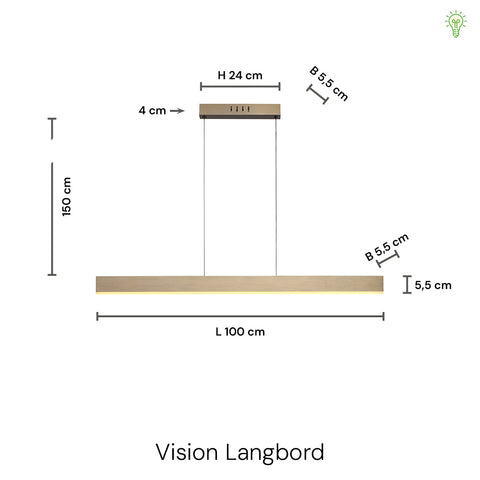 Vision Langbordspendel Messing