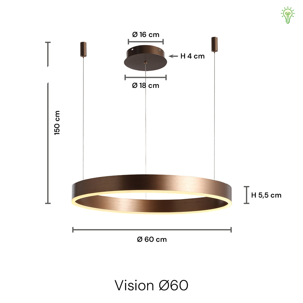 Vision Pendel Ø60 Kobber