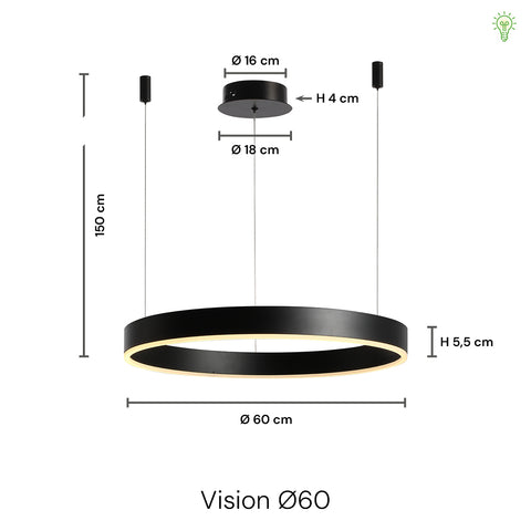 Vision Pendel Ø60 Sort