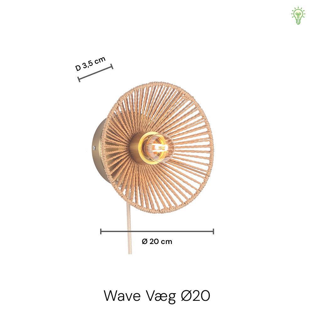 Wave Væglampe Ø20 Sort-Nordic Seasons-OutletLamper.dk