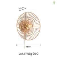 Wave Væglampe Ø30 Sort-Nordic Seasons-OutletLamper.dk