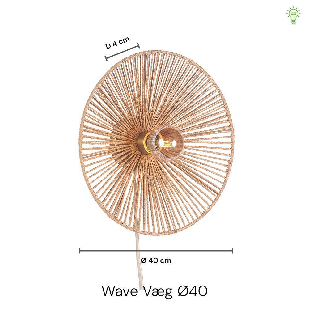 Wave Væglampe Ø40 Sort-Nordic Seasons-OutletLamper.dk